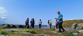 Students of the Radical Creativity Summer School course exploring Somenlinna Sea Fortress.