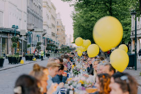 Outdoors dinner party in Helsinki